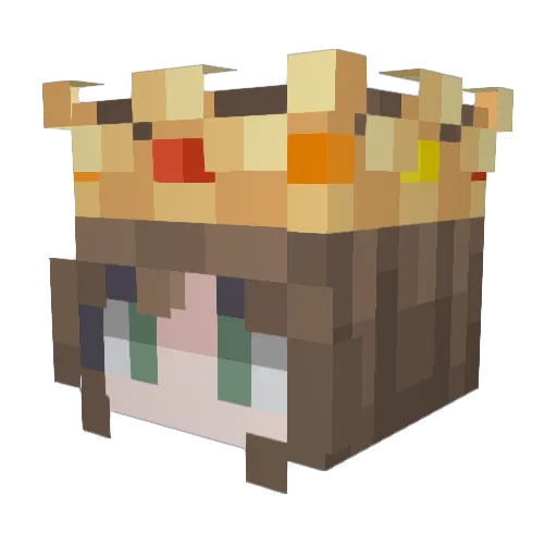 NotBlueMoon Minecraft avatar head, 3D render
