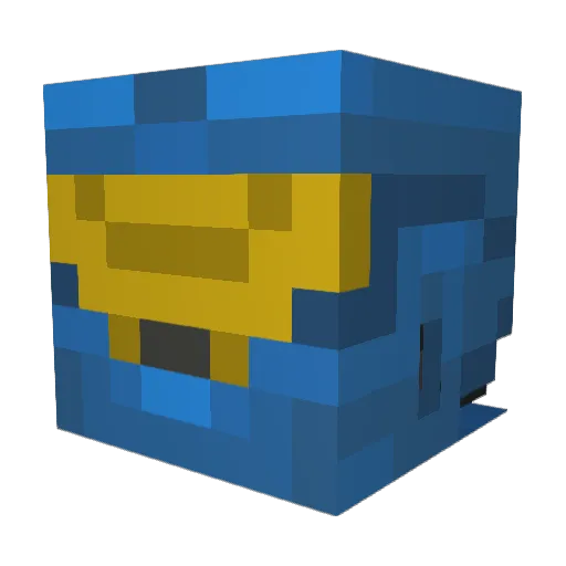 NotBlue_ Minecraft avatar head, 3D render