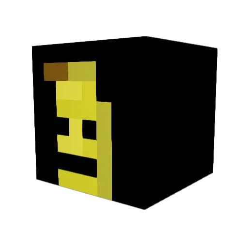 NotBrando Minecraft avatar head, 3D render