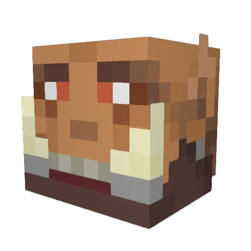 NotBurningLegion Minecraft avatar head, 3D render