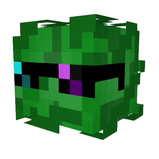 NotCabage Minecraft avatar head, 3D render