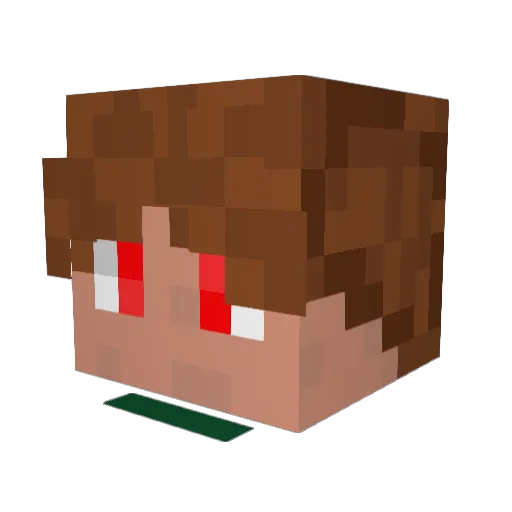 NotCasy Minecraft avatar head, 3D render