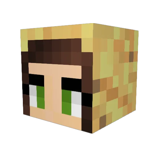 NotCathy Minecraft avatar head, 3D render