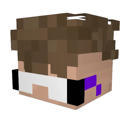 NotChapa Minecraft avatar head, 3D render