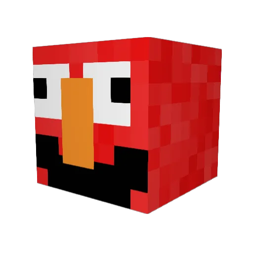 NotCheech Minecraft avatar head, 3D render