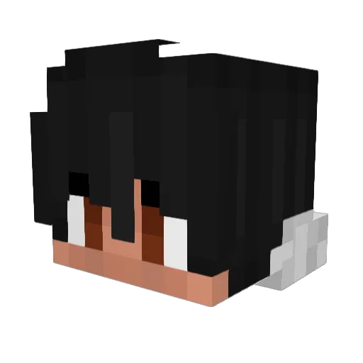 NotChiba Minecraft avatar head, 3D render