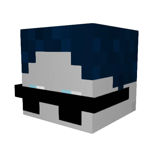 NotChris_btw Minecraft avatar head, 3D render