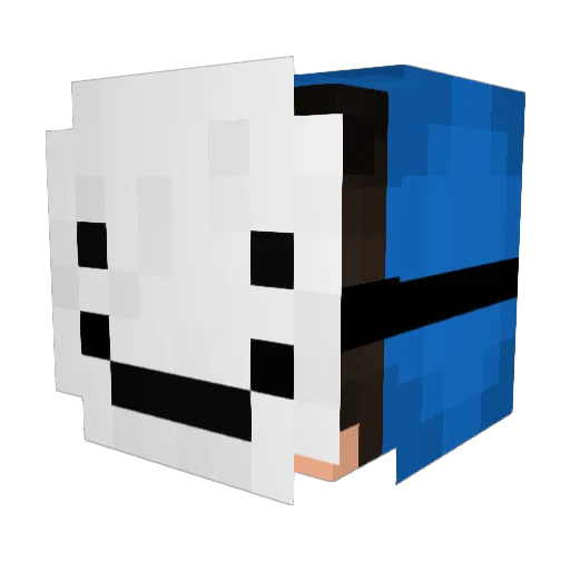 NotClockwiseMC Minecraft avatar head, 3D render