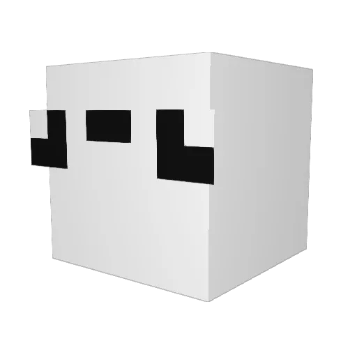 NotCobb Minecraft avatar head, 3D render