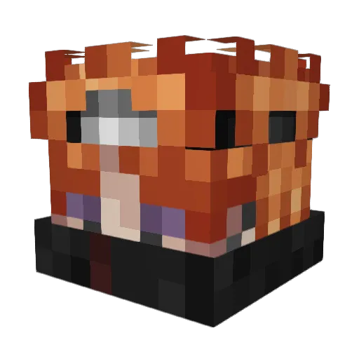 NotCobey Minecraft avatar head, 3D render