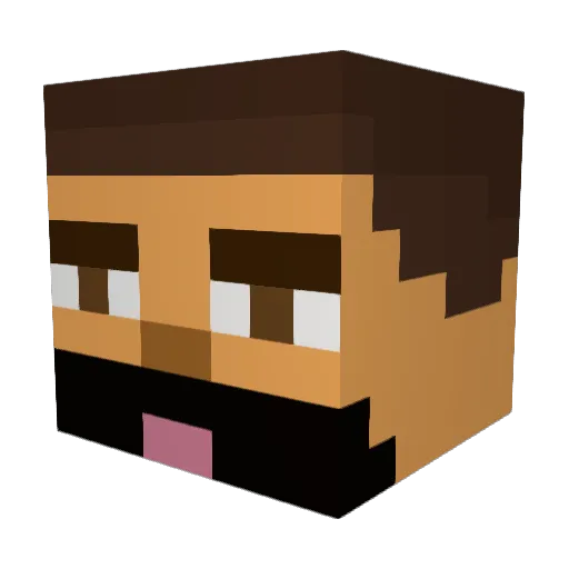 NotColeee Minecraft avatar head, 3D render