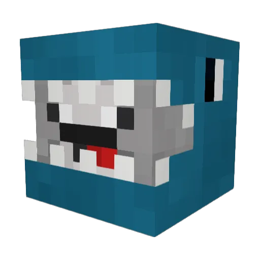 NotComfortable Minecraft avatar head, 3D render