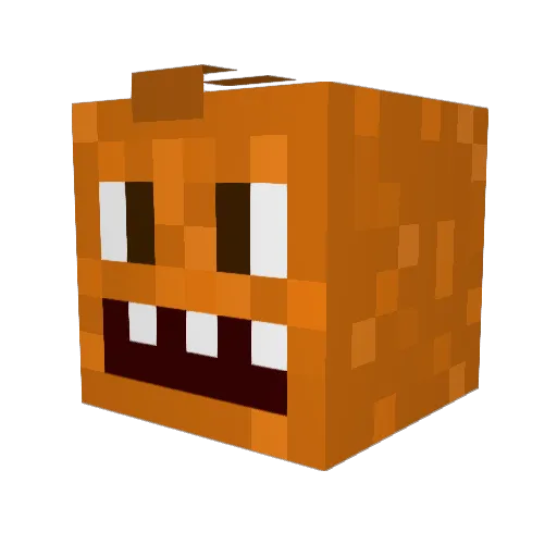 NotComp Minecraft avatar head, 3D render