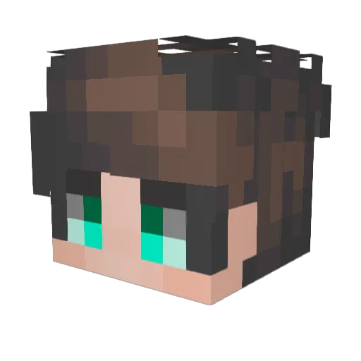 NotCoolMax Minecraft avatar head, 3D render