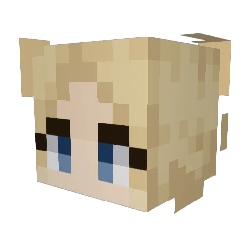 NotCreative095 Minecraft avatar head, 3D render