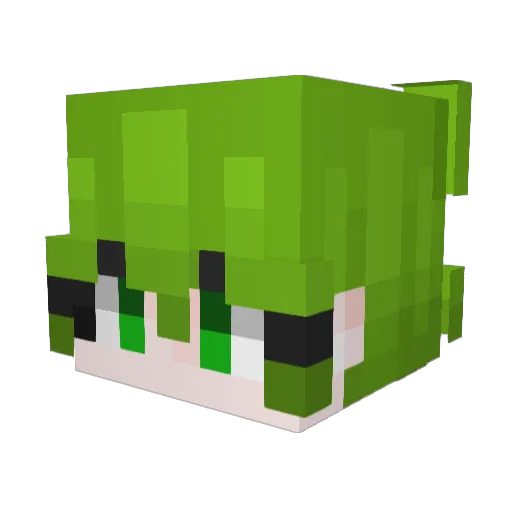 NotCreep Minecraft avatar head, 3D render