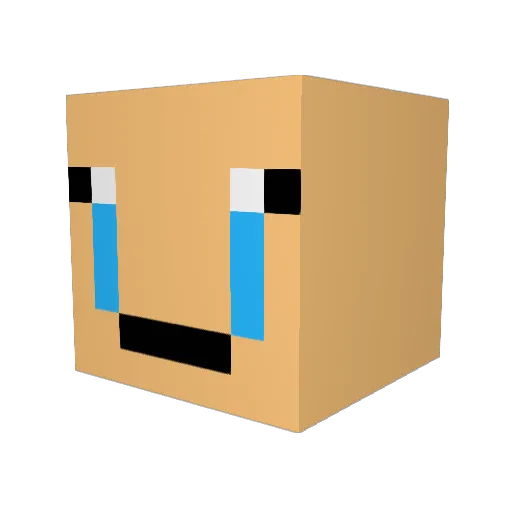 NotCreepy_ Minecraft avatar head, 3D render
