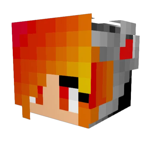NotDead7 Minecraft avatar head, 3D render
