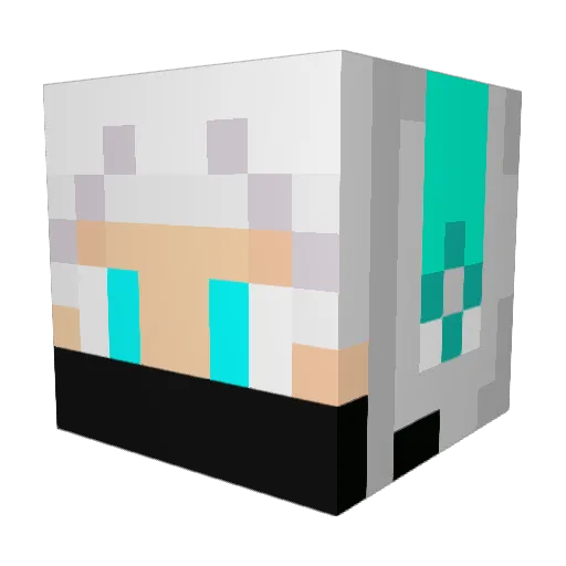 NotDewlth Minecraft avatar head, 3D render