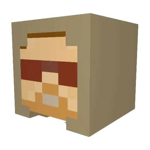 NotDilnn Minecraft avatar head, 3D render