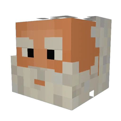 NotDiogenes Minecraft avatar head, 3D render