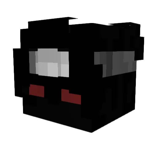 NotDybbuk Minecraft avatar head, 3D render