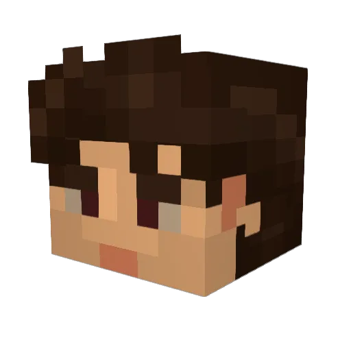 NotEddie Minecraft avatar head, 3D render