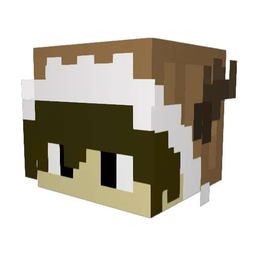 NotElkali Minecraft avatar head, 3D render
