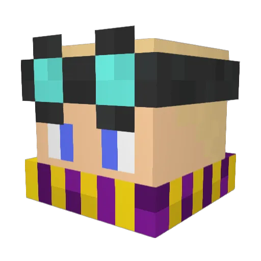 NotEwiga Minecraft avatar head, 3D render