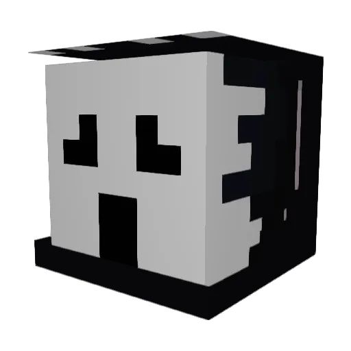 NotFJ Minecraft avatar head, 3D render