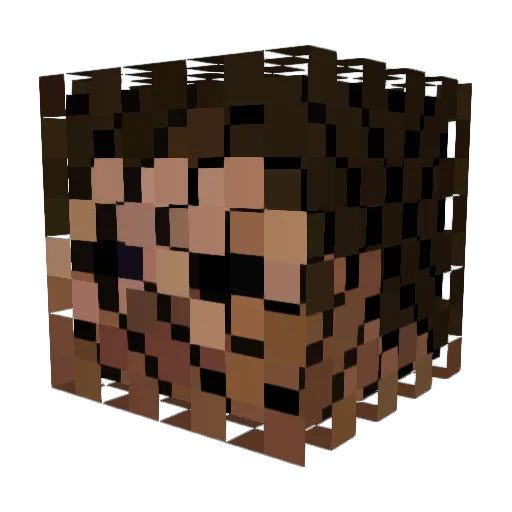 NotFaitZ Minecraft avatar head, 3D render