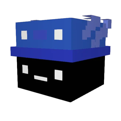 NotFakeGuy Minecraft avatar head, 3D render
