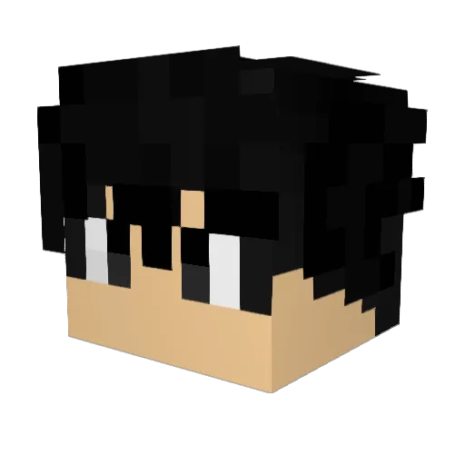 NotFantaa Minecraft avatar head, 3D render