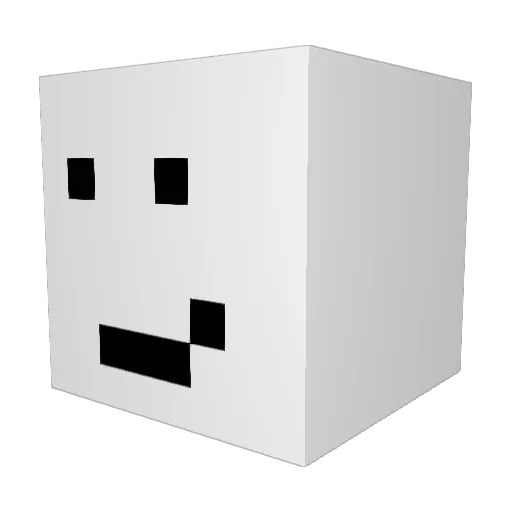 NotFredRos Minecraft avatar head, 3D render