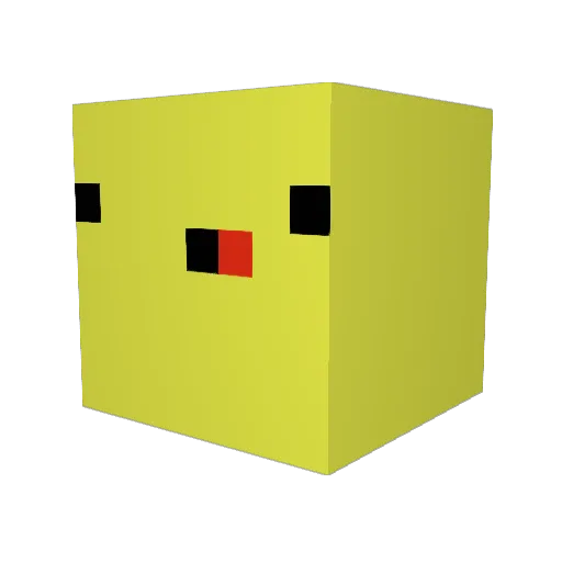 NotFufuPanda Minecraft avatar head, 3D render