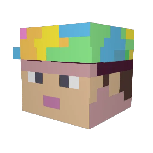 NotG2mrG Minecraft avatar head, 3D render