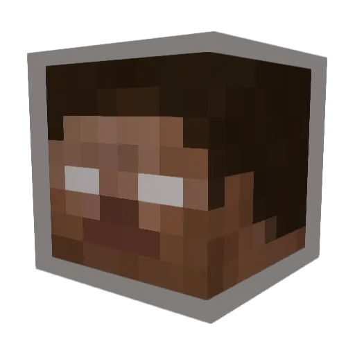 NotG4y13 Minecraft avatar head, 3D render