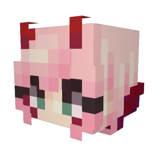 NotGabrie Minecraft avatar head, 3D render