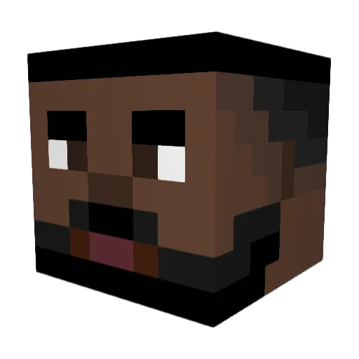 NotGamerdog Minecraft avatar head, 3D render