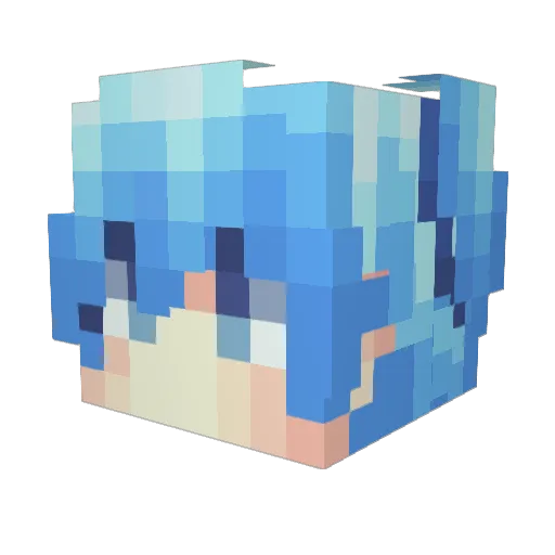 NotGank Minecraft avatar head, 3D render