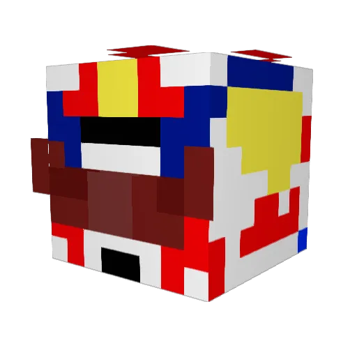 NotGarin Minecraft avatar head, 3D render