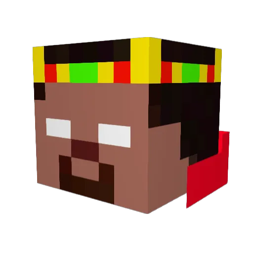 NotGebt Minecraft avatar head, 3D render