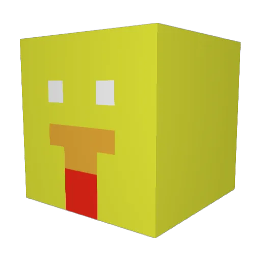 NotGeoTake Minecraft avatar head, 3D render