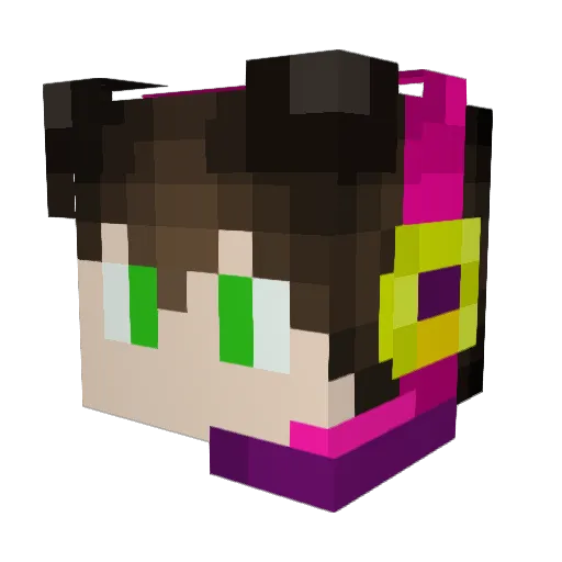 NotGiantbutter Minecraft avatar head, 3D render