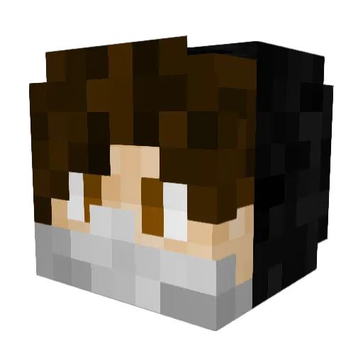 NotGokuBo Minecraft avatar head, 3D render