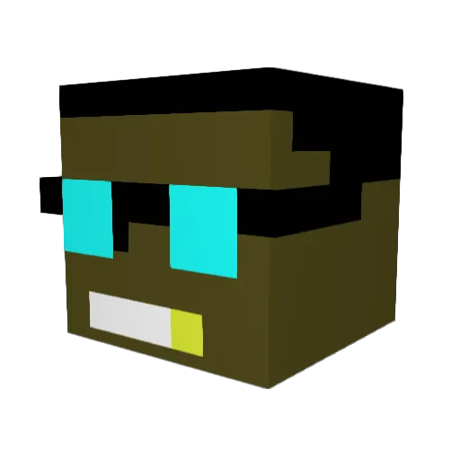 NotGoodJustLuk Minecraft avatar head, 3D render