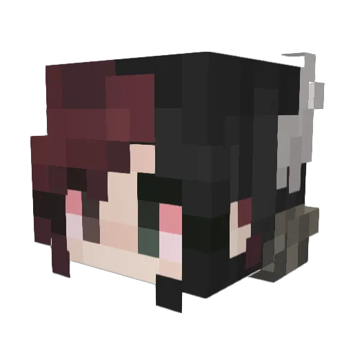 NotGratzi Minecraft avatar head, 3D render