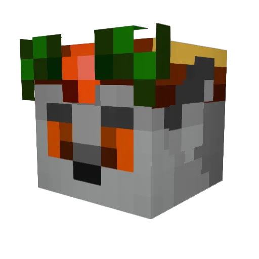 NotGriffin Minecraft avatar head, 3D render
