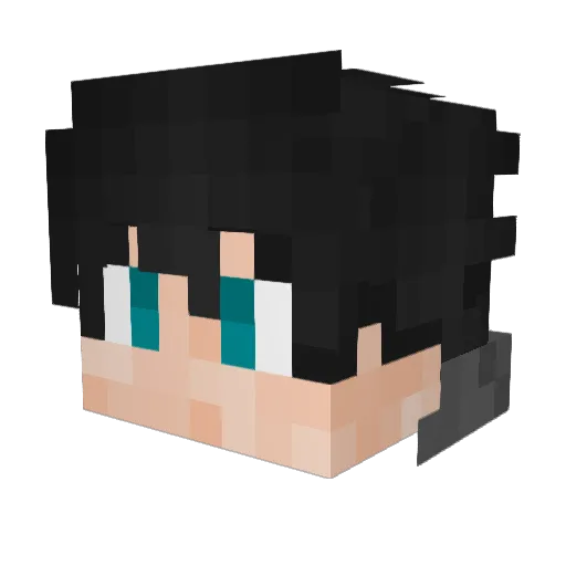 NotHaxs Minecraft avatar head, 3D render