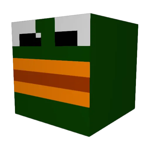 NotHeartlesss Minecraft avatar head, 3D render